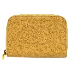 Chanel Beige Caviar Wallet Purse 191345